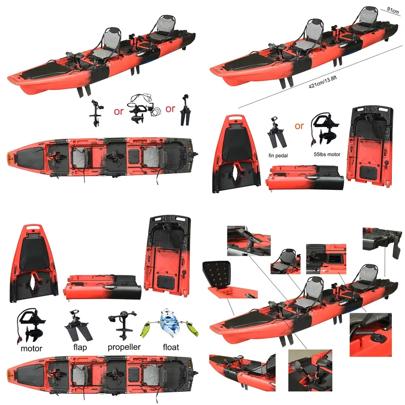 Fishing Kayak Pedal Drive - Kayak de Pesca de 14 Pies