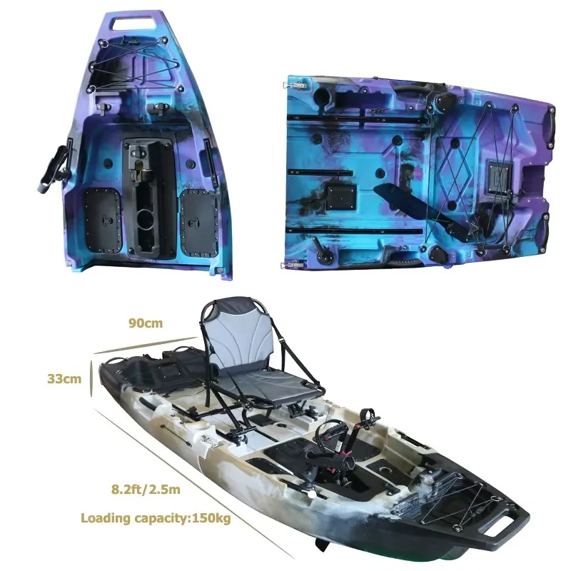Kayak Modular de 8 pies con Pe - Fishing Kayak Pedal Drive reseña y precio
