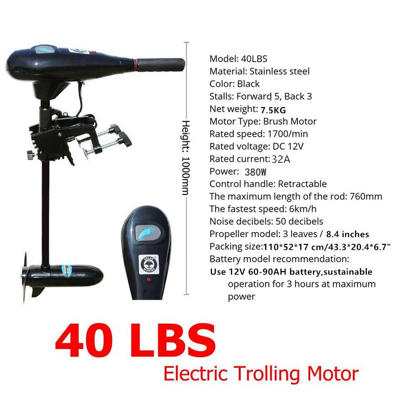 Motor Eléctrico de Arrastre de - Fishing Kayak Trolling Motor reseña y precio